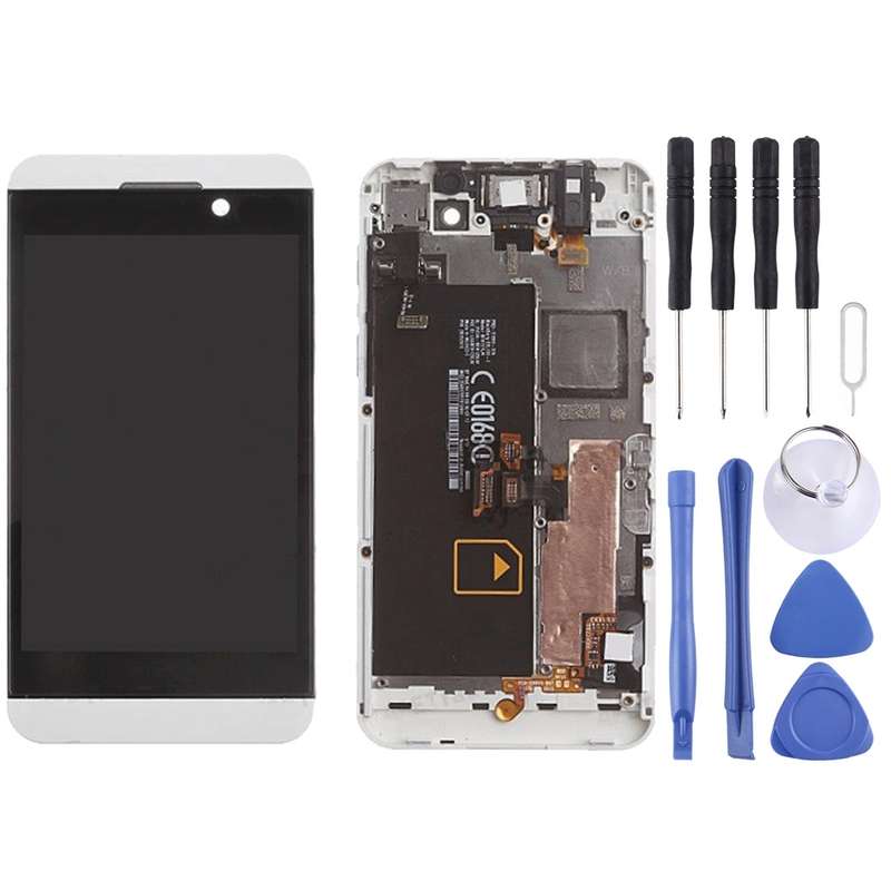 LCD Screen and Digitizer Full Assembly with Frame for BlackBerry Z10 4G(Black)