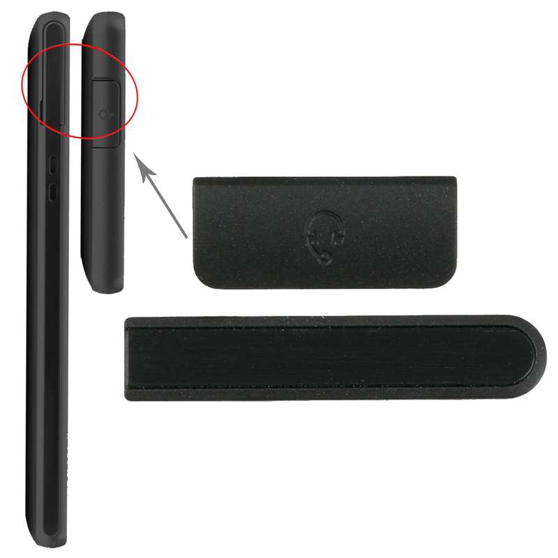 Earphone Button & Volume Button for Sony Xperia ZR / M36h(Black)