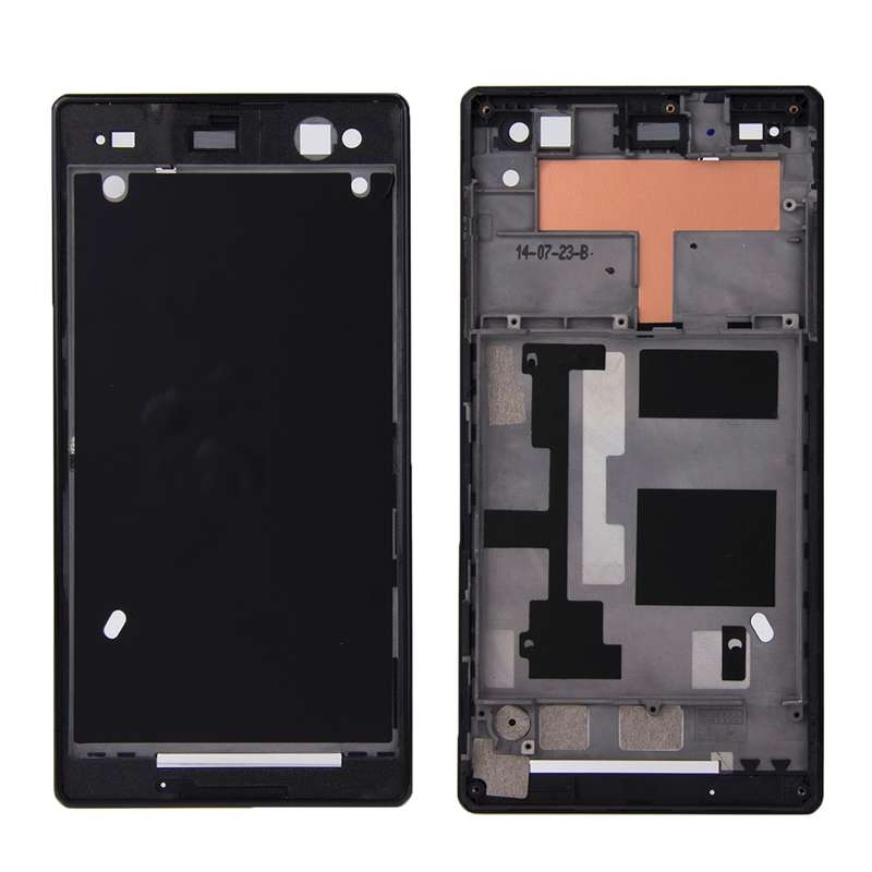 Front Housing with Adhesive for Sony Xperia C3(Black)