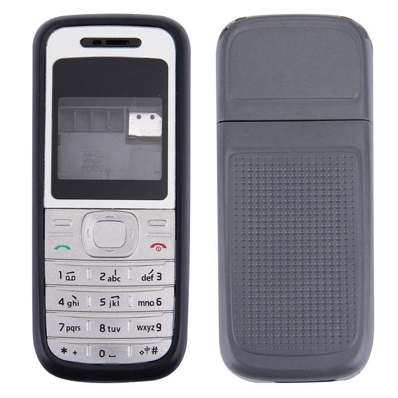 Full Housing Cover (Front Cover + Middle Frame Bezel + Battery Back Cover) for Nokia 1200 / 1208 / 1