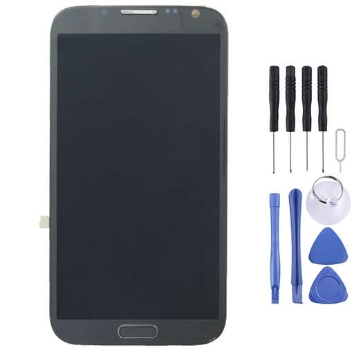 Original LCD Display + Touch Panel with Frame for Galaxy Note II / N7105(White)