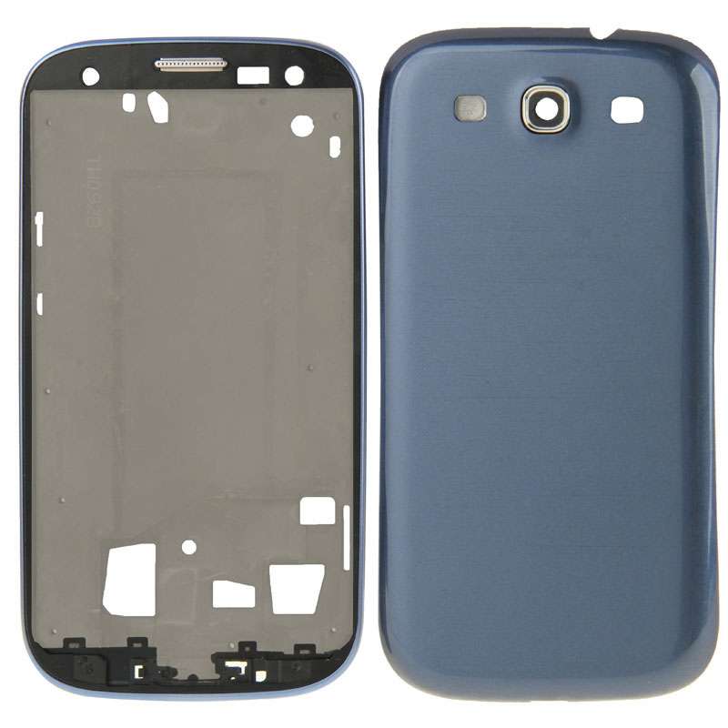 For Galaxy SIII LTE / i9305 Full Housing Faceplate Cover (Blue)
