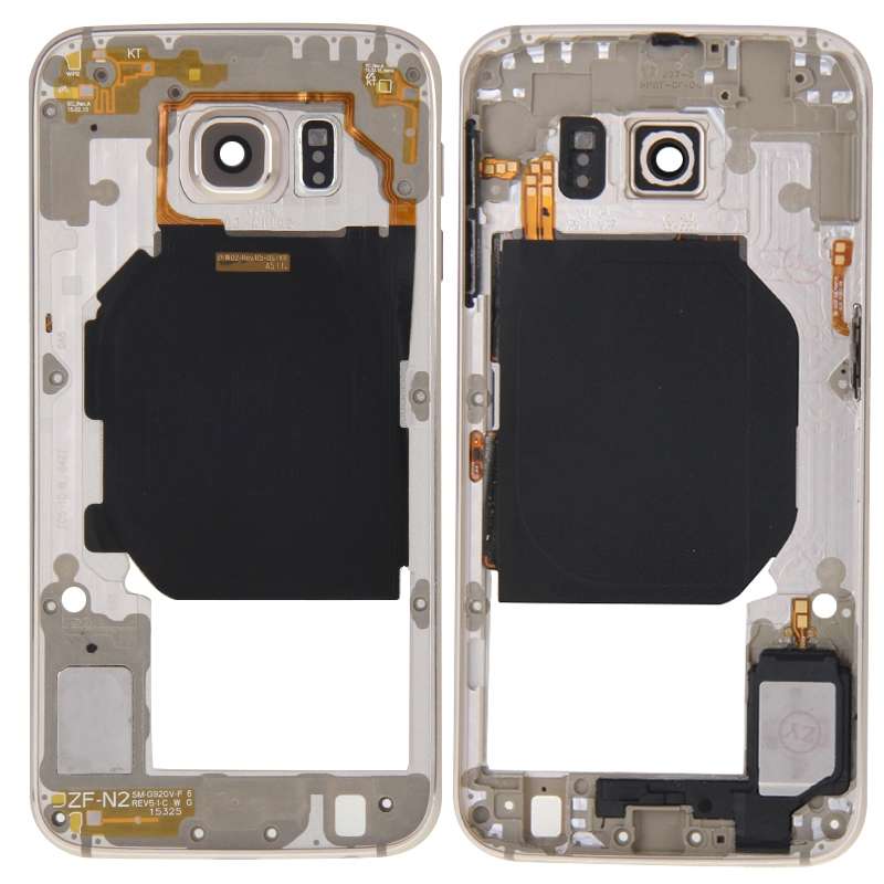For Galaxy S6 / G920F Back Plate Housing Camera Lens Panel with Side Keys and Speaker Ringer Buzzer