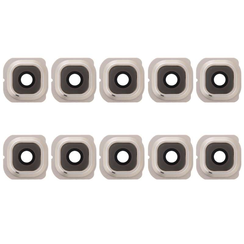 For Galaxy S6 Edge / G925 10pcs Camera Lens Cover with Sticker (White)