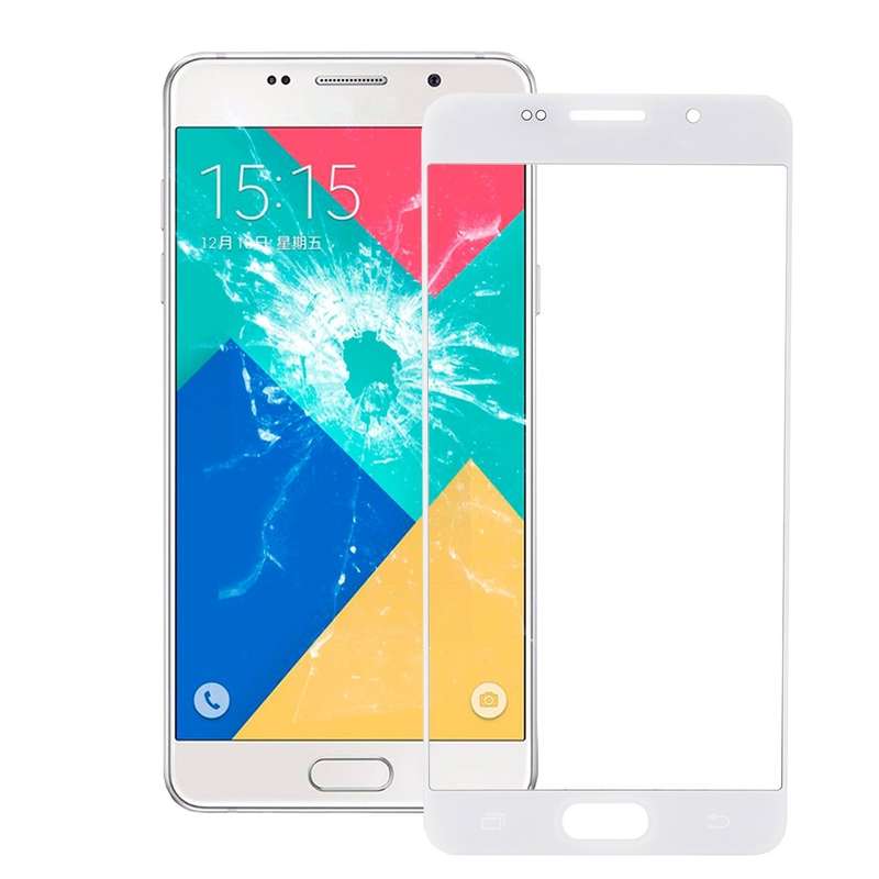For Galaxy A7 (2016) / A710 Front Screen Outer Glass Lens (Black)