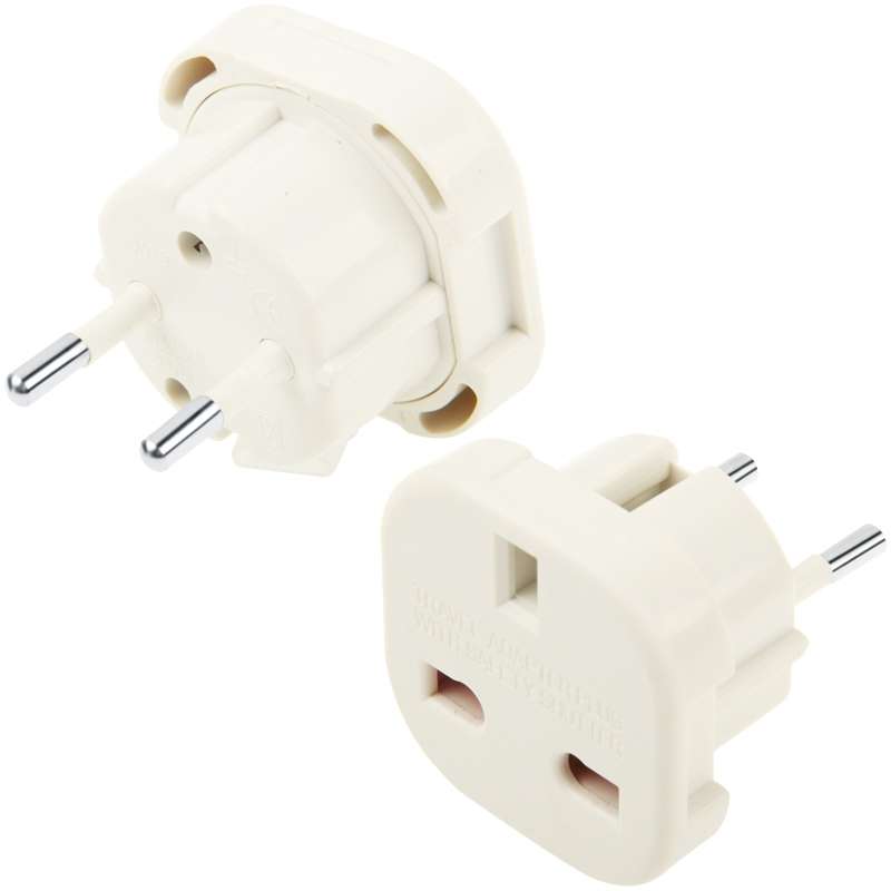 High Quality UK Plug to EU Plug AC Wall Universal Travel Power Socket Plug Adaptor(Black)