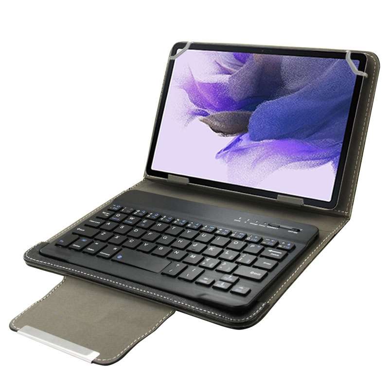 Universal Leather Tablet Case with Separable Bluetooth Keyboard and Holder for 7 inch Tablet PC(Gold