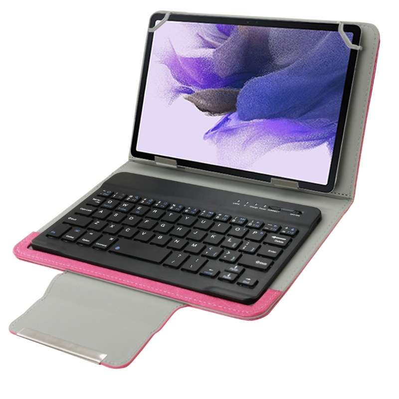 Universal Leather Tablet Case with Separable Bluetooth Keyboard and Holder for 7 inch Tablet PC(Gold