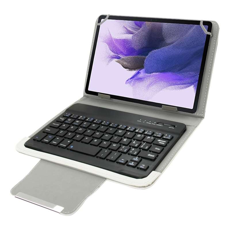 Universal Leather Tablet Case with Separable Bluetooth Keyboard and Holder for 7 inch Tablet PC(Gold