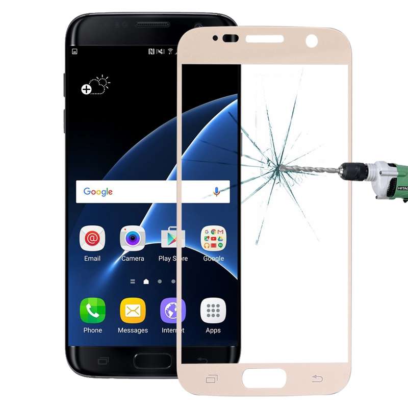 For Galaxy S7 / G930 0.26mm 9H Surface Hardness Explosion-proof Silk-screen Tempered Glass Full Scre