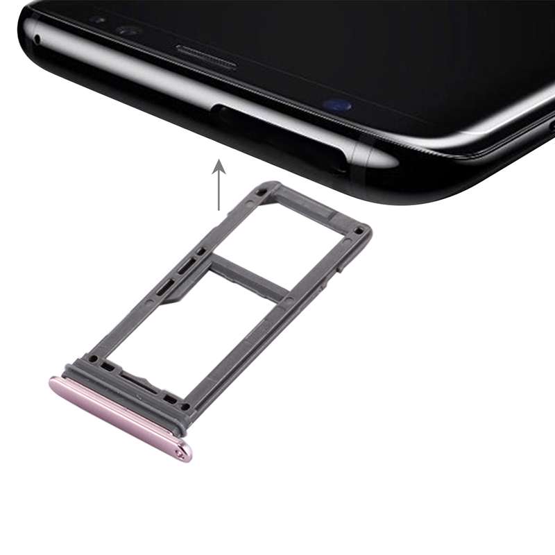 For Galaxy S8 SIM Card Tray + Micro SD Tray (Silver)