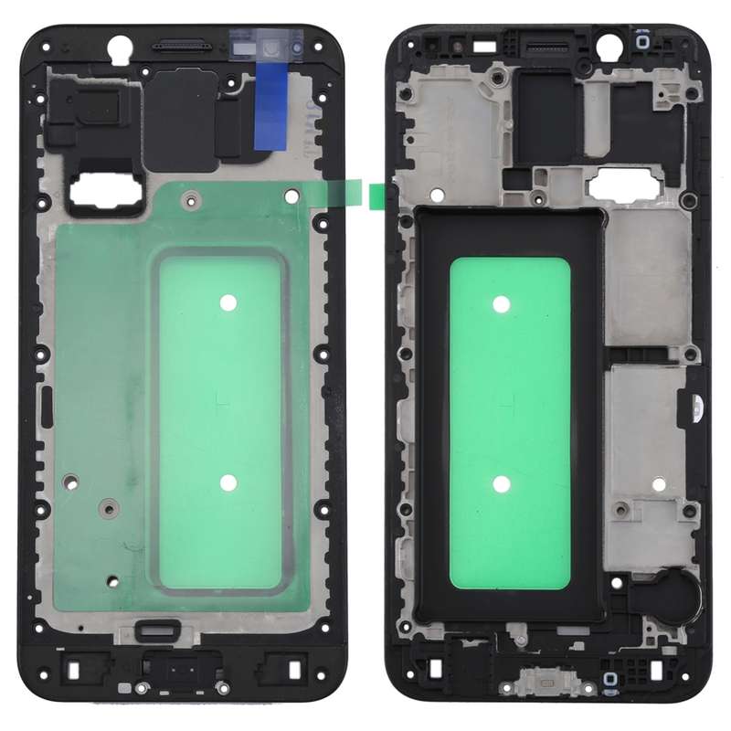 For Galaxy C8 Front Housing LCD Frame Bezel Plate(Black)
