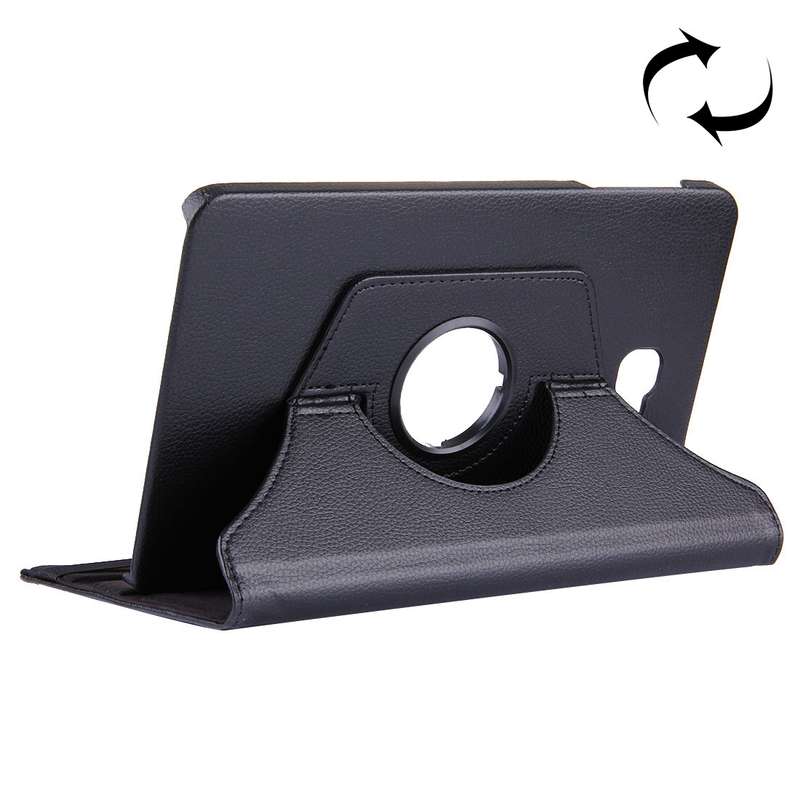 For Galaxy Tab A 10.1 / T580 Litchi Texture Horizontal Flip 360 Degrees Rotation Leather Case with H