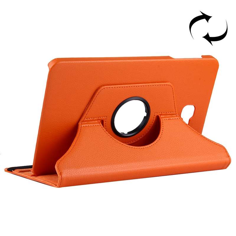 For Galaxy Tab A 10.1 / T580 Litchi Texture Horizontal Flip 360 Degrees Rotation Leather Case with H