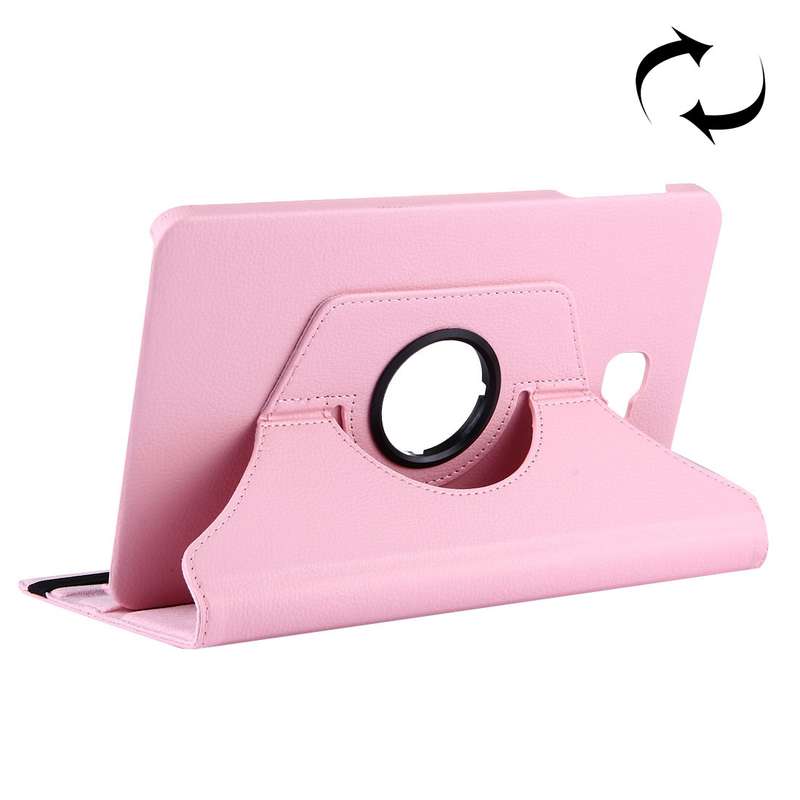 For Galaxy Tab A 10.1 / T580 Litchi Texture Horizontal Flip 360 Degrees Rotation Leather Case with H