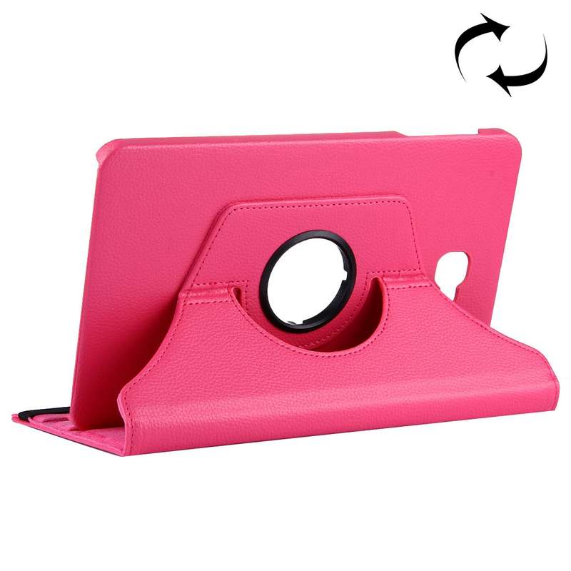 For Galaxy Tab A 10.1 / T580 Litchi Texture Horizontal Flip 360 Degrees Rotation Leather Case with H