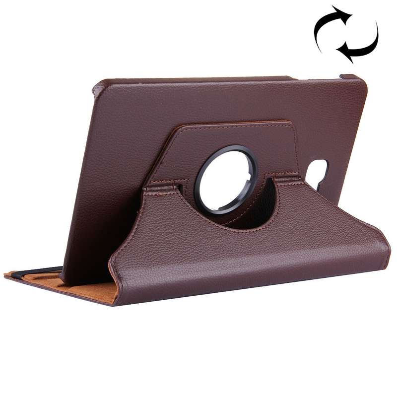 For Galaxy Tab A 10.1 / T580 Litchi Texture Horizontal Flip 360 Degrees Rotation Leather Case with H