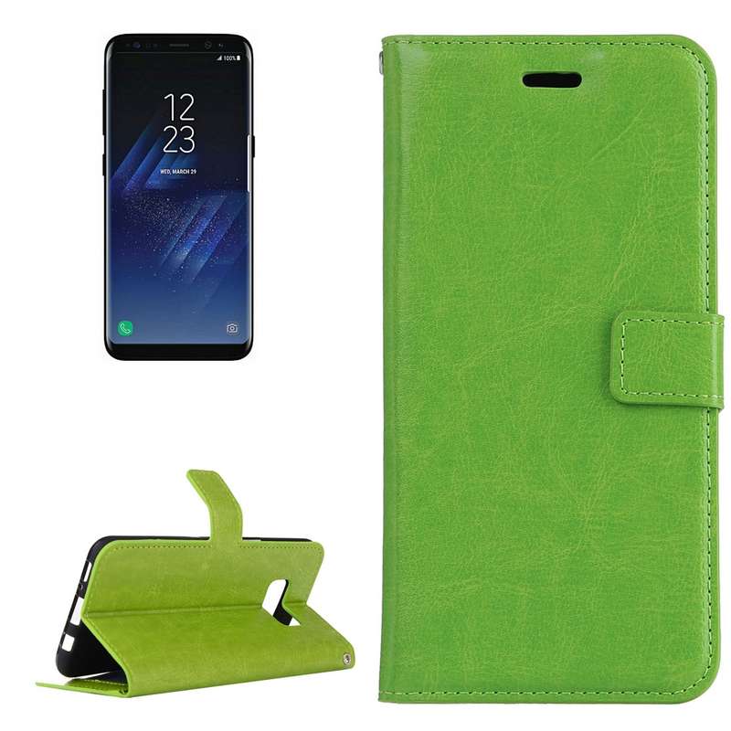 For Galaxy S8 Retro Crazy Horse Texture Horizontal Flip Leather Case with Holder & Card Slots & Wall