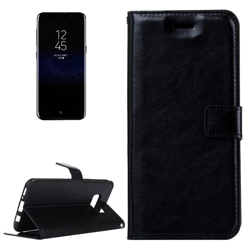 For Galaxy S8 Retro Crazy Horse Texture Horizontal Flip Leather Case with Holder & Card Slots & Wall