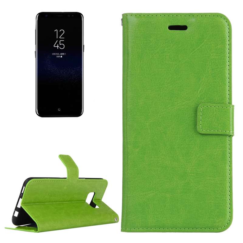 For Galaxy S8 Retro Crazy Horse Texture Horizontal Flip Leather Case with Holder & Card Slots & Wall