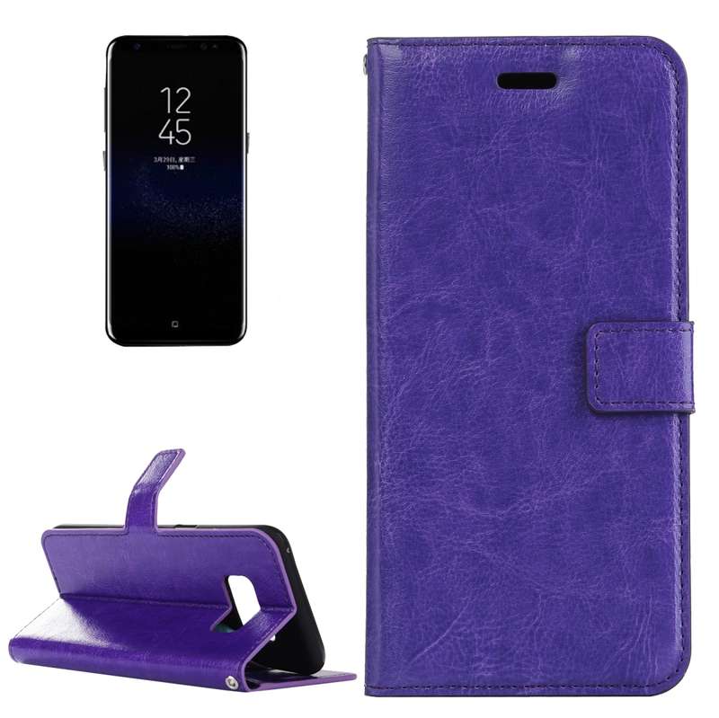 For Galaxy S8 Retro Crazy Horse Texture Horizontal Flip Leather Case with Holder & Card Slots & Wall