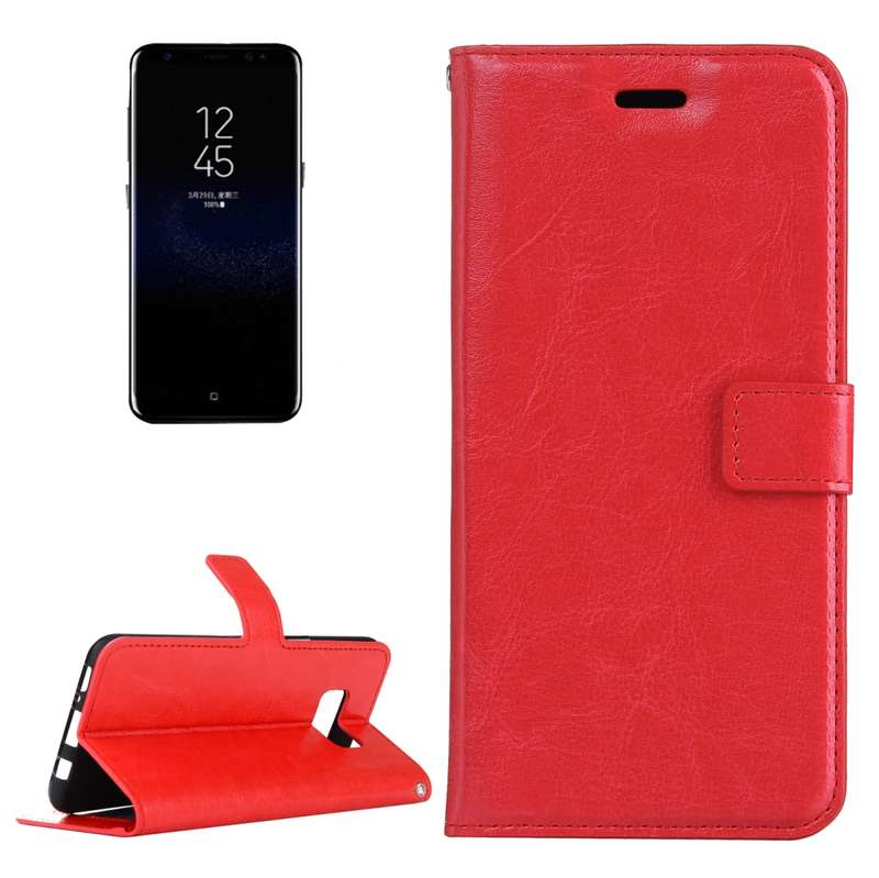 For Galaxy S8 Retro Crazy Horse Texture Horizontal Flip Leather Case with Holder & Card Slots & Wall