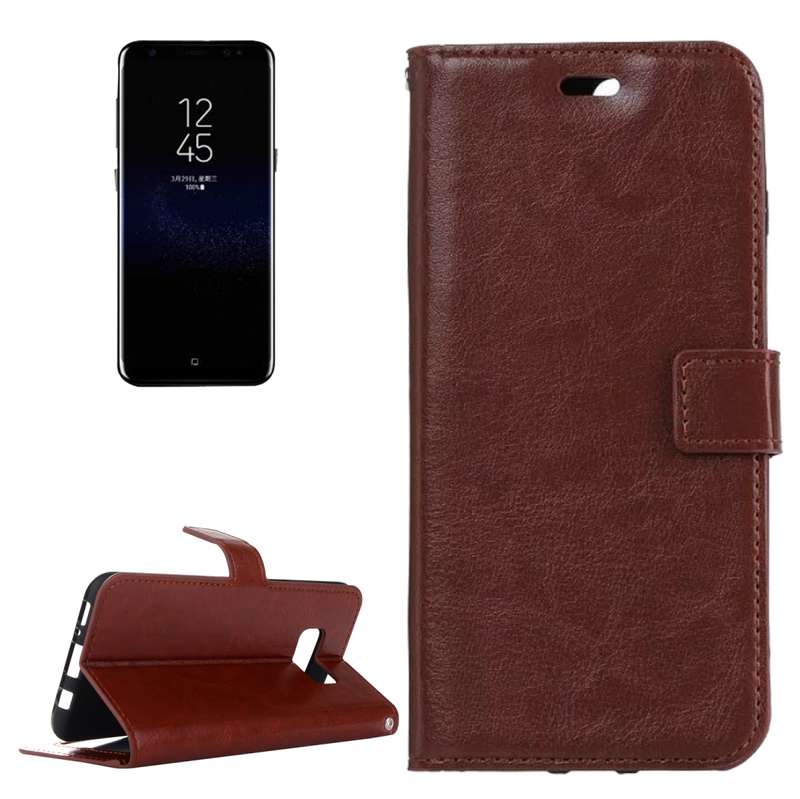 For Galaxy S8 Retro Crazy Horse Texture Horizontal Flip Leather Case with Holder & Card Slots & Wall