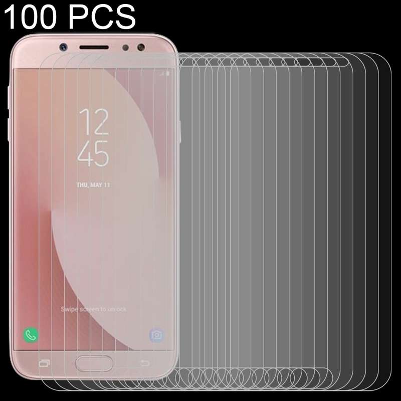 100 PCS 0.26mm 9H 2.5D Arc Edge Tempered Glass Film for Galaxy J7 Pro / J730