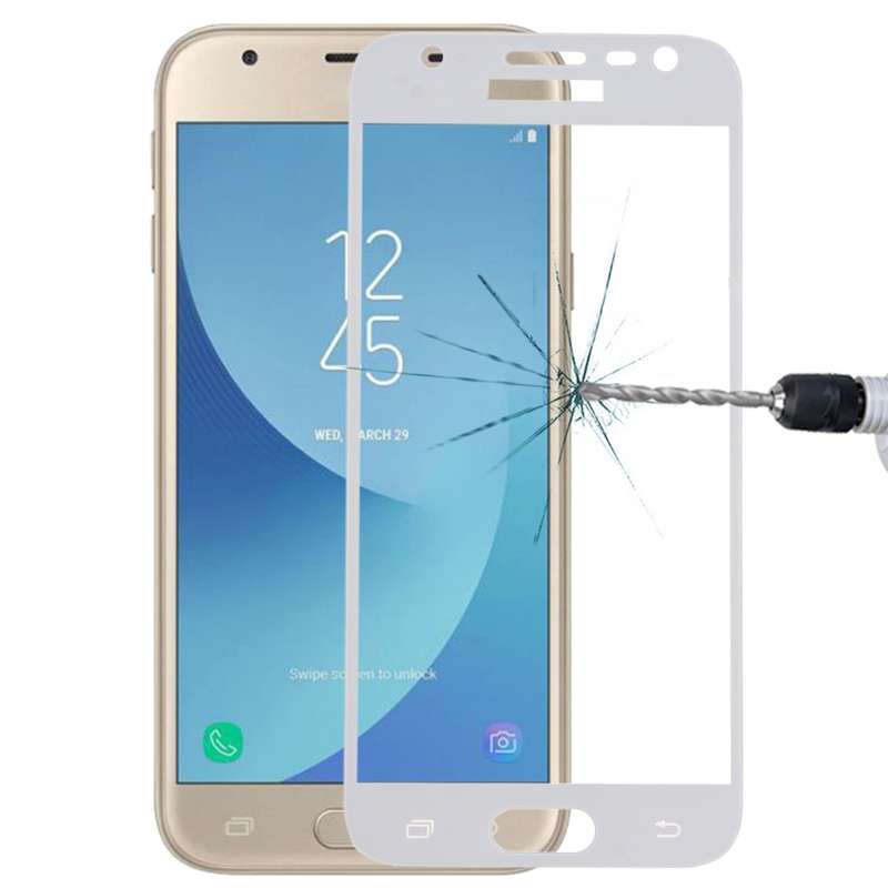 For Galaxy J3 (2017) (EU Version) 0.26mm 9H Surface Hardness 2.5D Curved Silk-screen Full Screen Tem