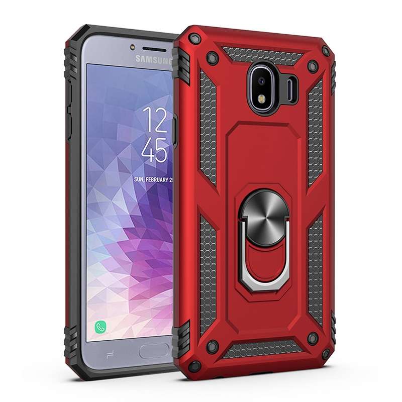 Sergeant Armor Shockproof TPU + PC Protective Case for Galaxy J4 2018, with 360 Degree Rotation Hold