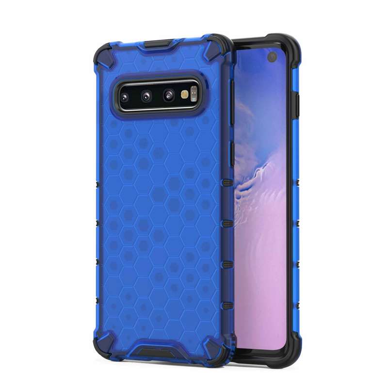 Honeycomb Shockproof PC + TPU Case for Galaxy S10 (Black)