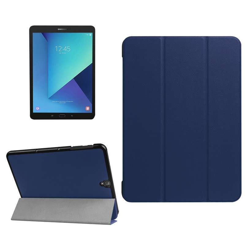 For Galaxy Tab S3 9.7 inch T820 / T825 Custer Texture Horizontal Flip Leather Case with 3-folding Ho