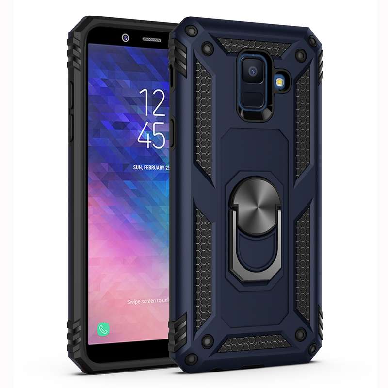 Armor Shockproof TPU + PC Protective Case for Galaxy A6 (2018), with 360 Degree Rotation Holder (Ros