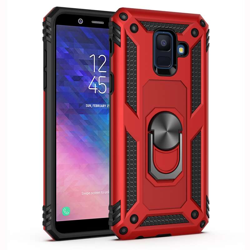 Armor Shockproof TPU + PC Protective Case for Galaxy A6 (2018), with 360 Degree Rotation Holder (Ros