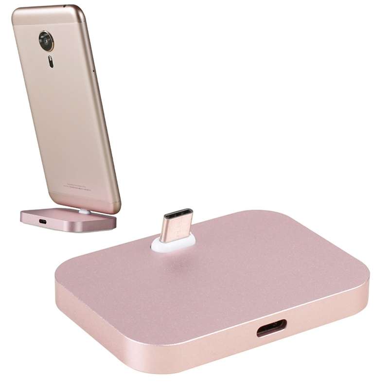 USB-C / Type-C Aluminum Alloy Desktop Station Dock Charger(Grey)