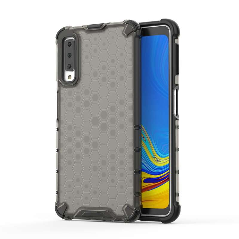 Shockproof Honeycomb PC + TPU Case for Galaxy A7 (2018) (Green)