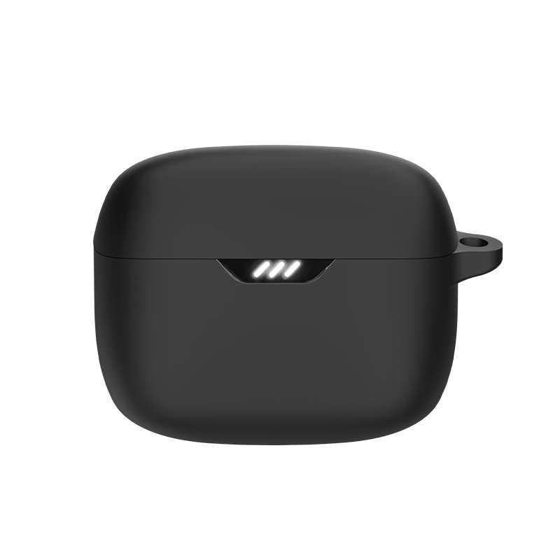 For JBL Tune Beam Bluetooth Earphone Silicone Protective Case (Black)