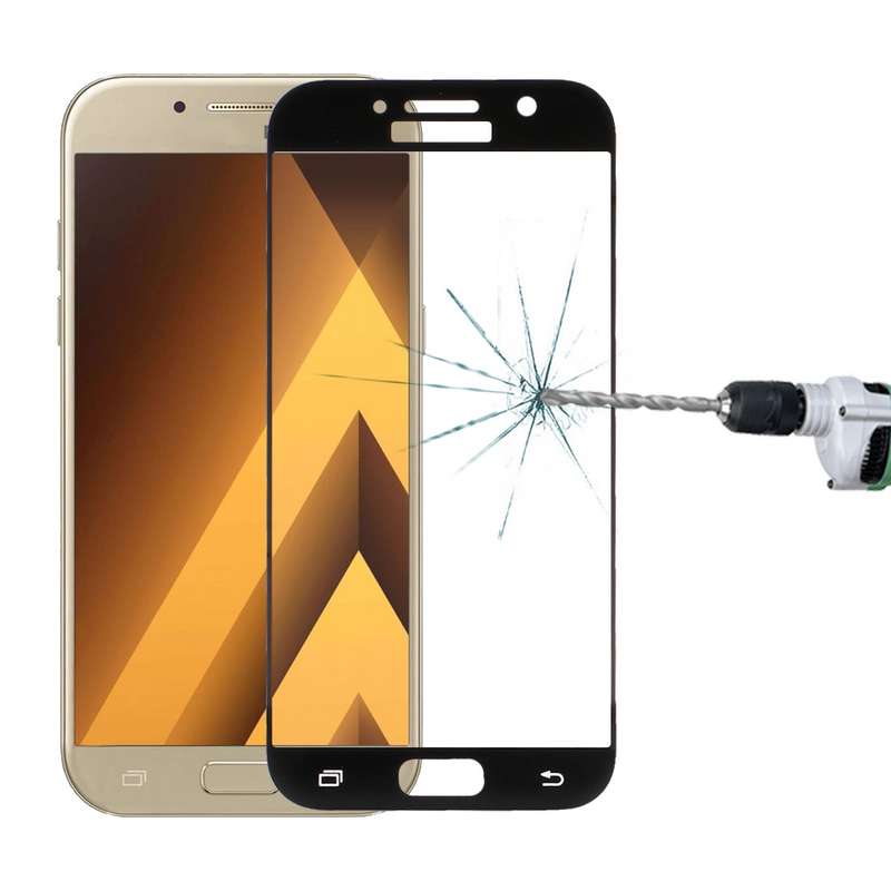 For Galaxy A7 (2017) / A720 0.33mm 9H Surface Hardness Silk-screen Full Screen Tempered Glass Screen