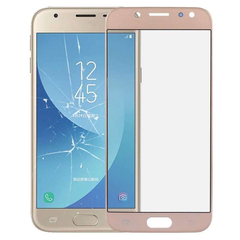 For Galaxy J3 (2017) / J330 Front Screen Outer Glass Lens (Gold)