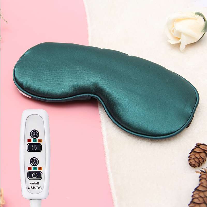 USB Charging Heating Silk Moxa Sleep Eye Mask (Green)