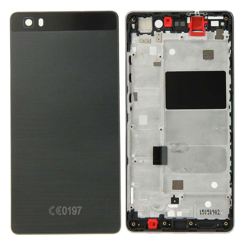 For Huawei P8 Lite Full Housing Cover (Front Housing LCD Frame Bezel Plate + Battery Back Cover)(Bla