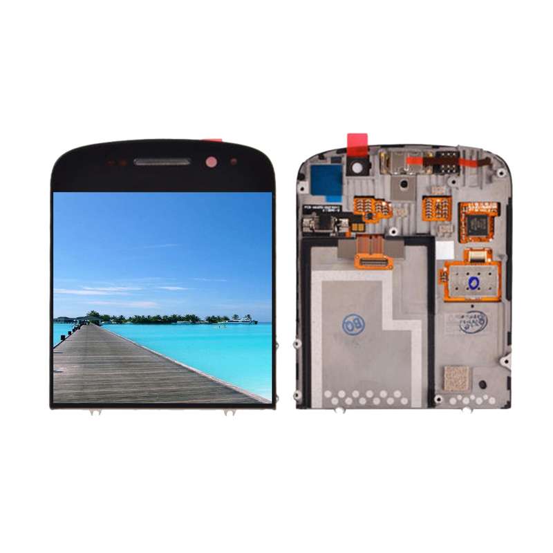 Original LCD Screen for BlackBerry Q10 Digitizer Full Assembly with Frame(Black)
