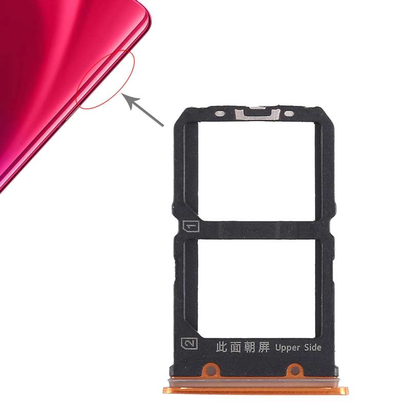 For Vivo X23 2 x SIM Card Tray (Black)