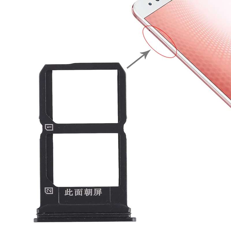 For Vivo X9s Plus 2 x SIM Card Tray (Black)