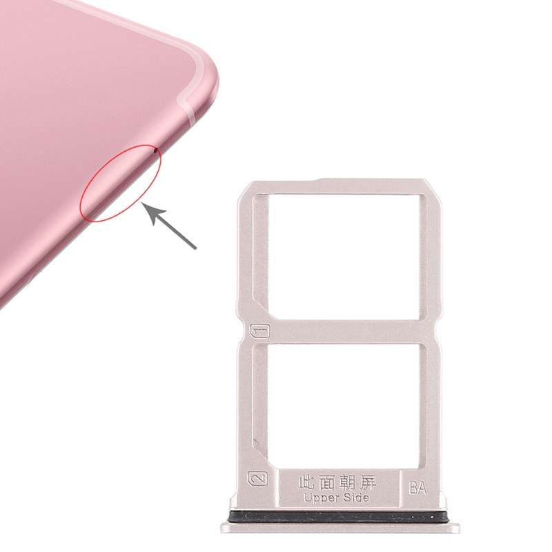 For Vivo X9s 2 x SIM Card Tray (Black)