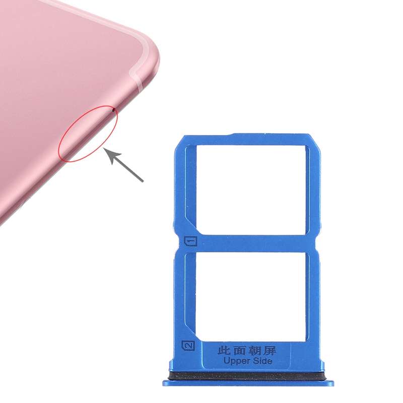 For Vivo X9s 2 x SIM Card Tray (Black)