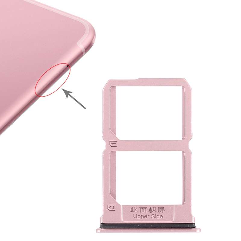 For Vivo X9s 2 x SIM Card Tray (Black)