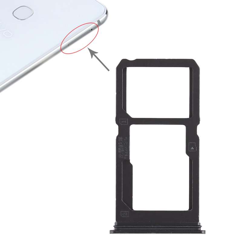 For Vivo X21i SIM Card Tray + SIM Card Tray / Micro SD Card Tray (Silver)