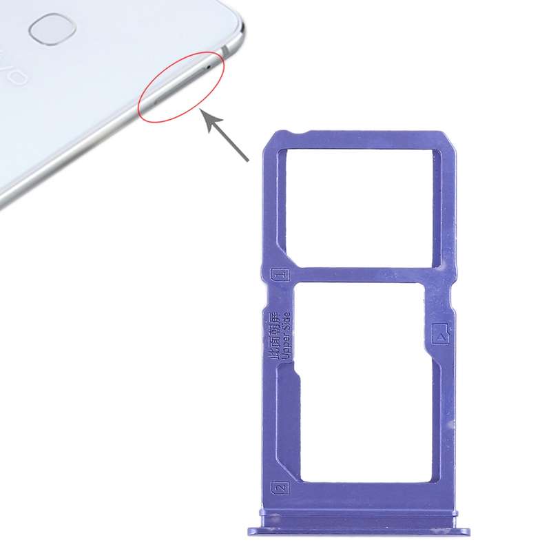 For Vivo X21i SIM Card Tray + SIM Card Tray / Micro SD Card Tray (Silver)