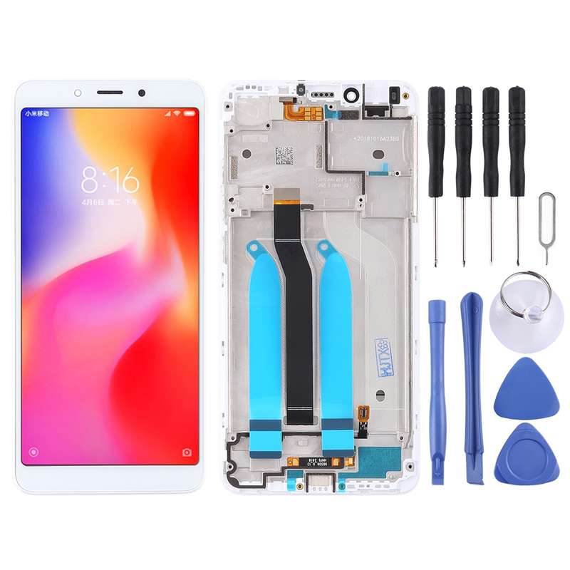 TFT LCD Screen for Xiaomi Redmi 6A / Redmi 6 Digitizer Full Assembly with Frame(Black)